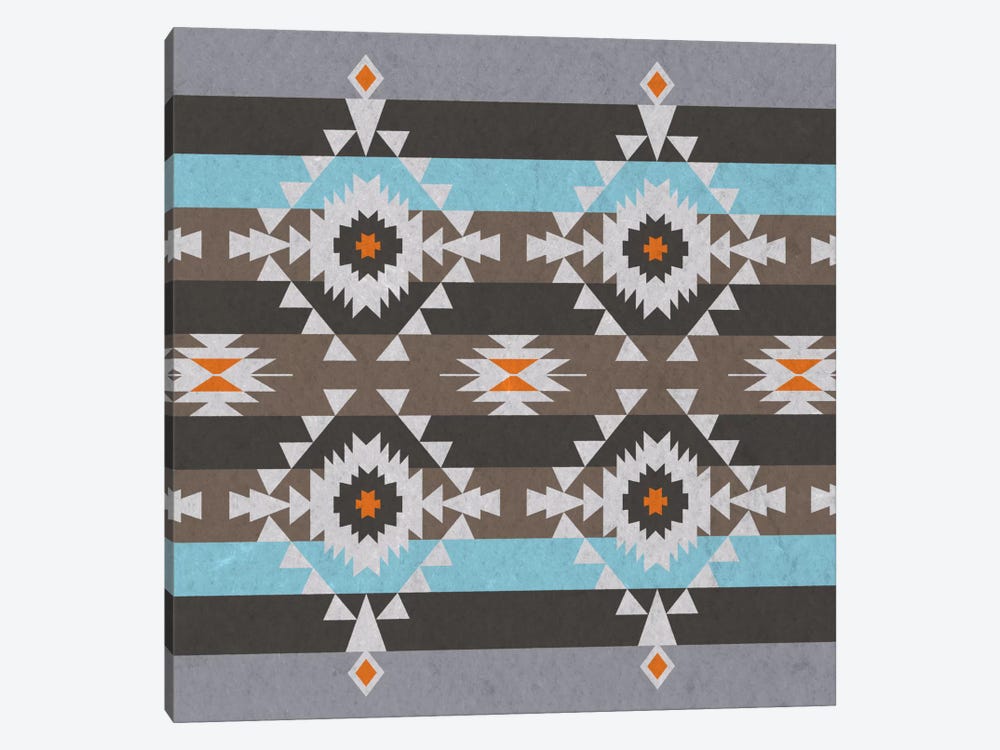 Quad Tribal Pattern by 5by5collective 1-piece Canvas Art Print