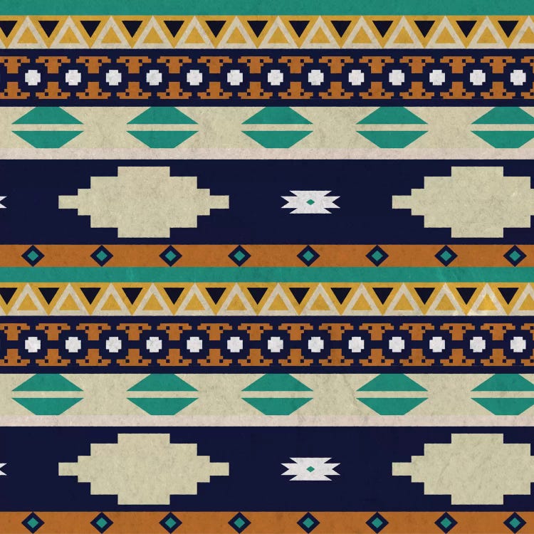 Calm Blue Tribal Pattern