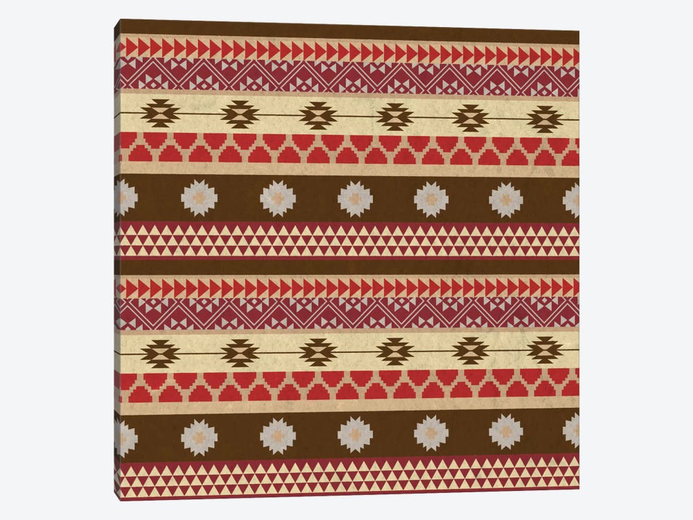Brown & Red Tribal Pattern by 5by5collective 1-piece Canvas Artwork