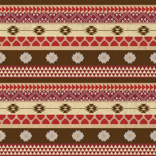 Tribal Inspired Patterns: Brown & Red Tribal Pattern by 5by5collective
