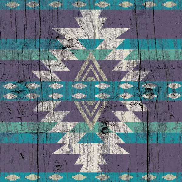 Tribal Inspired Patterns: Midnight Tribal Pattern on Wood by 5by5collective
