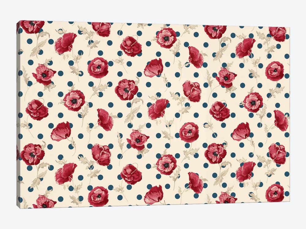 Floral Polka Dots #2 by 5by5collective 1-piece Art Print