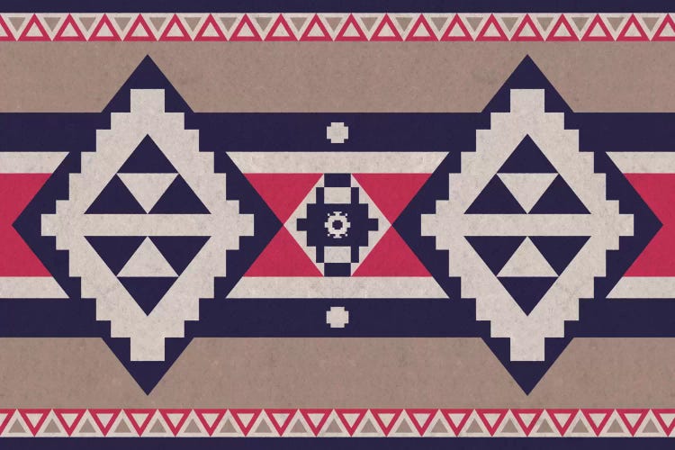 Blue & Pink Tribal Pattern