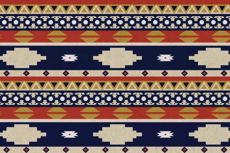 Blue & Orange Tribal Pattern II