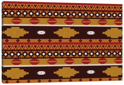 Bold Tribal Pattern Canvas Art Print - Textiles Collection