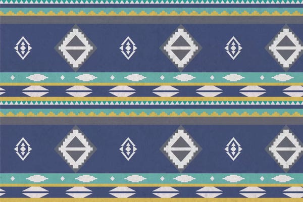 Ice Blue Tribal Pattern