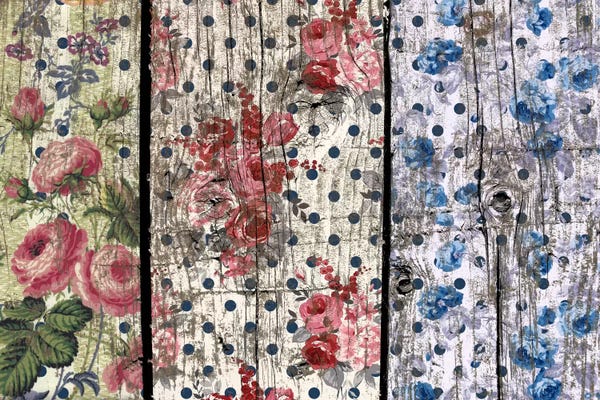 Textiles Collection: Floral Woodgrain by 5by5collective