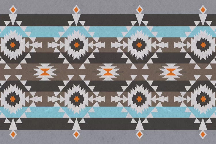 Blue & Gray Tribal Pattern