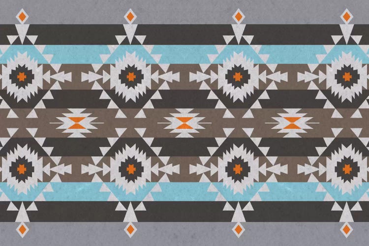 Blue & Gray Tribal Pattern