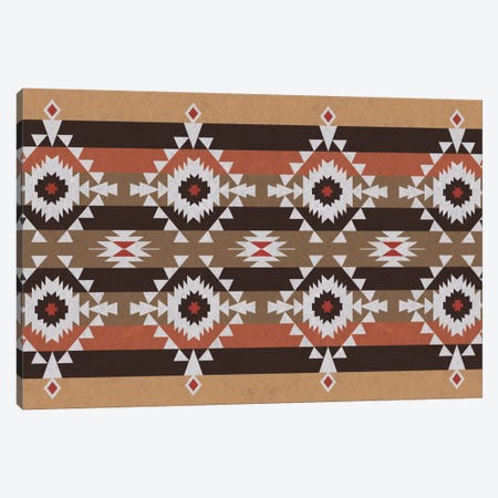 Woody Brown Tribal Pattern Canvas Print #TXT49} by 5by5collective Canvas Print