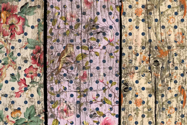 Floral Woodgrain #2 by 5by5collective wall art
