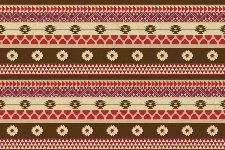 Brown & Red Floral Tribal Pattern