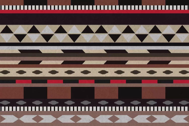 Black, Brown & Beige Tribal Pattern by 5by5collective wall art