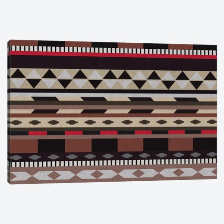 Black, Brown & Beige Tribal Pattern Canvas Print #TXT54} by 5by5collective Canvas Print