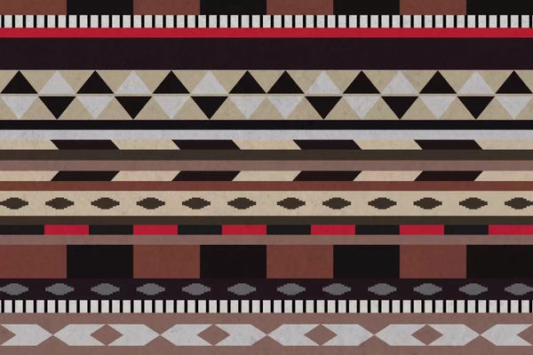 Tribal Inspired Patterns: Black, Brown & Beige Tribal Pattern by 5by5collective