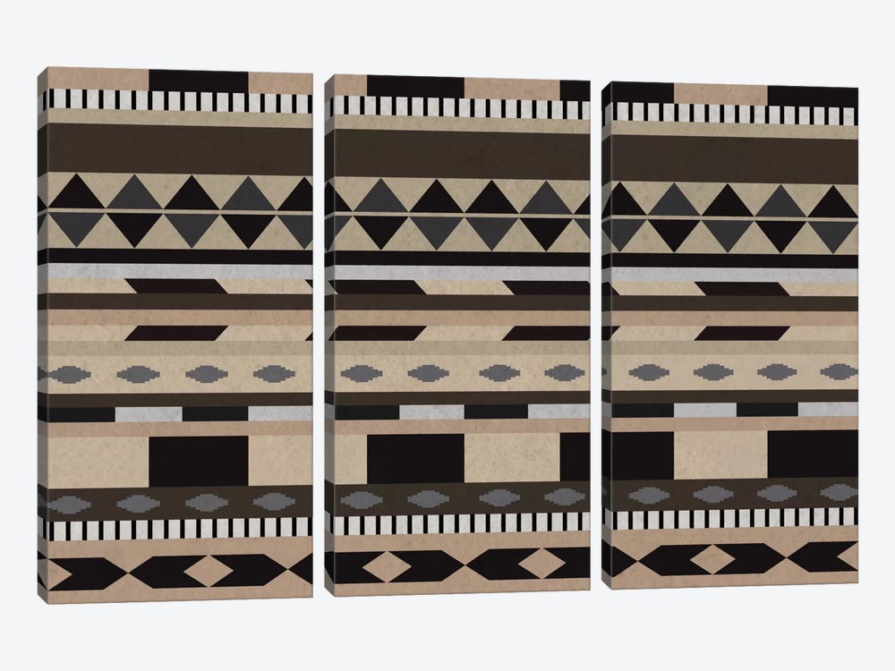 Desert Sands Tribal Pattern II by 5by5collective 3-piece Canvas Art
