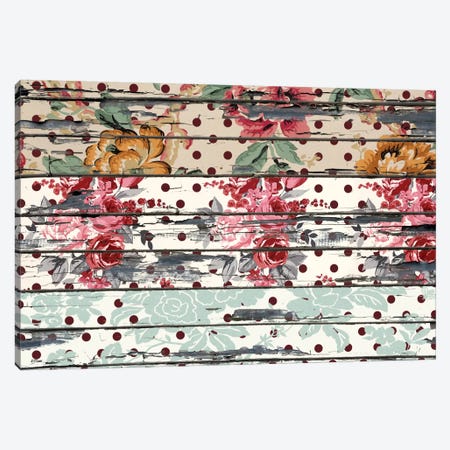 Floral Boards Canvas Print #TXT5} by Unknown Artist Art Print