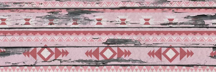 Pink Tribal Pattern on Wood