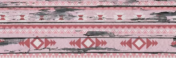 Tribal Inspired Patterns: Pink Tribal Pattern on Wood by 5by5collective