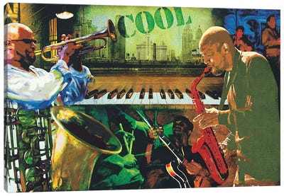 Cool Jazz Canvas Art Print - Musical Instrument Art
