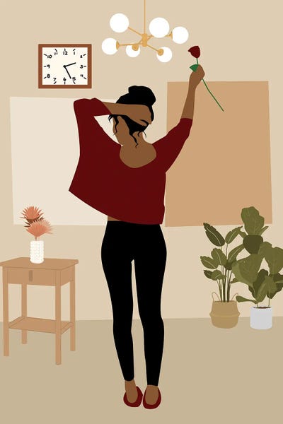 Clocks: Abstract Black Girl Art by Tysee Ciage