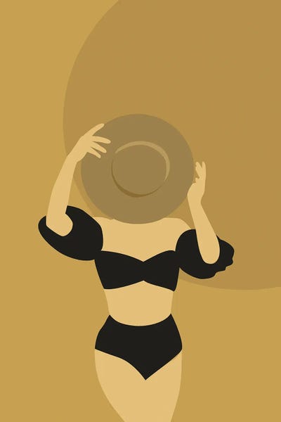 Women's Swimsuits: Woman Covering Face by Tysee Ciage