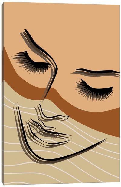 Abstract Face Line Art Canvas Art Print - Tysee Ciage