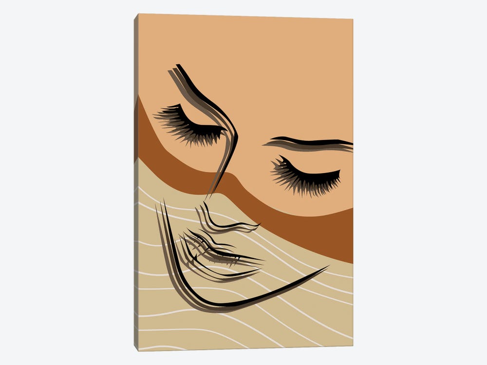 Abstract Face Line Art by Tysee Ciage 1-piece Canvas Wall Art