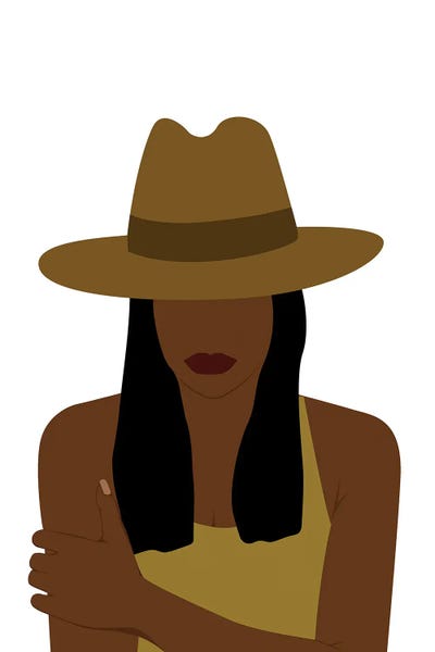 Girl Wearing Hat Portrait by Tysee Ciage canvas print