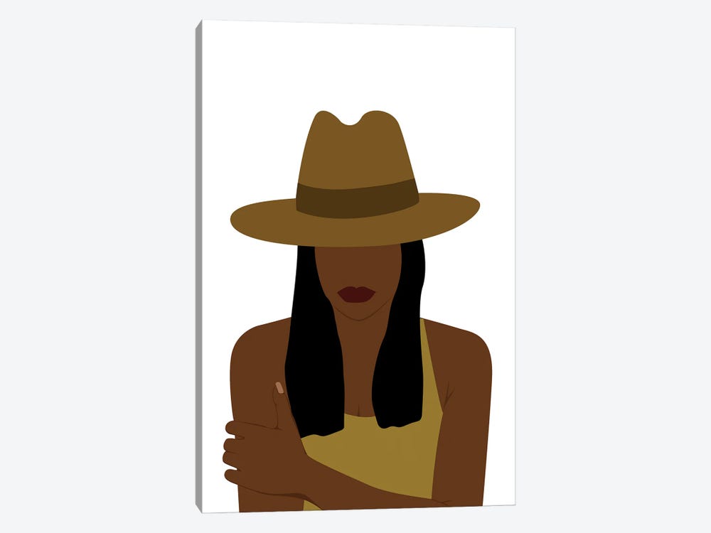 Girl Wearing Hat Portrait by Tysee Ciage 1-piece Art Print
