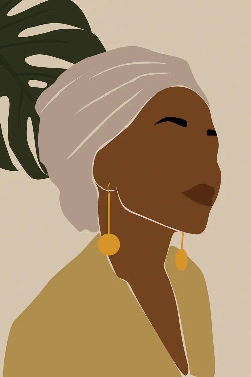 Abstract African Woman Art