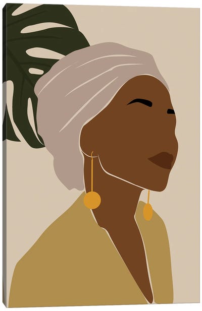 Abstract African Woman Art Canvas Art Print - Tysee Ciage