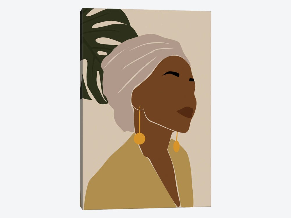 Abstract African Woman Art by Tysee Ciage 1-piece Canvas Wall Art