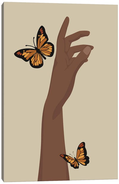 Boho Hand Butterfly Canvas Art Print - Tysee Ciage