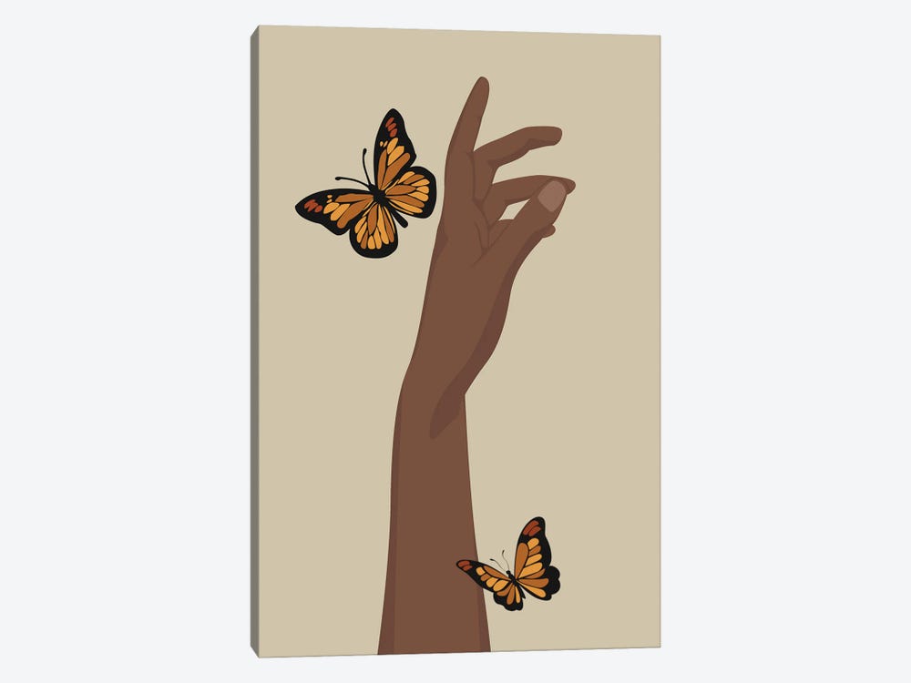 Boho Hand Butterfly by Tysee Ciage 1-piece Canvas Art Print