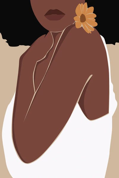 Afro Flower Girl by Tysee Ciage canvas print