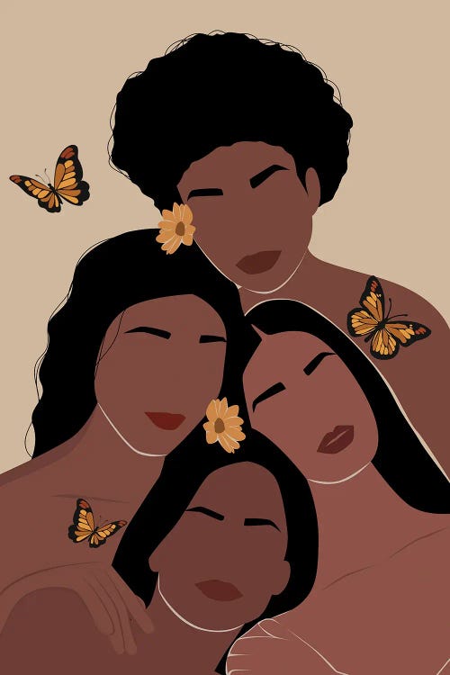 Women And Butterflies