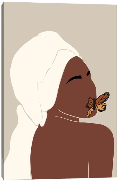 Butterfly Face Canvas Art Print - Tysee Ciage