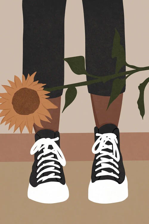 Sneakers And Flower