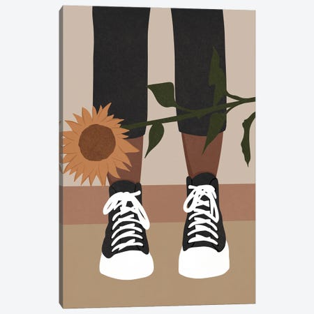 Sneakers And Flower Canvas Print #TYC149} by Tysee Ciage Canvas Art
