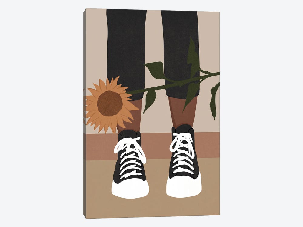 Sneakers And Flower by Tysee Ciage 1-piece Canvas Art Print