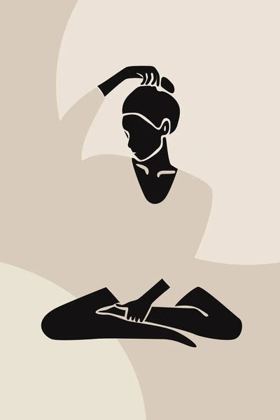 Yoga Girl Silhouette by Tysee Ciage art print