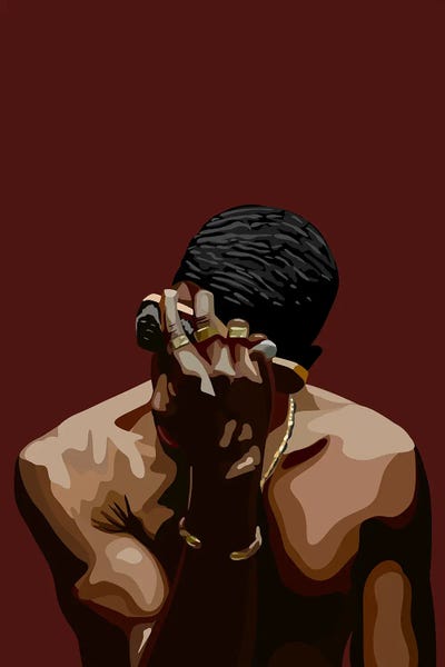 Red Boy by Tysee Ciage framed canvas print