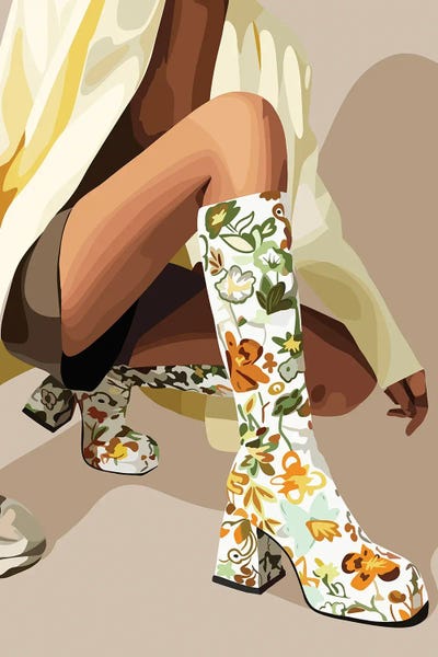 Floral Boots by Tysee Ciage multi panel art