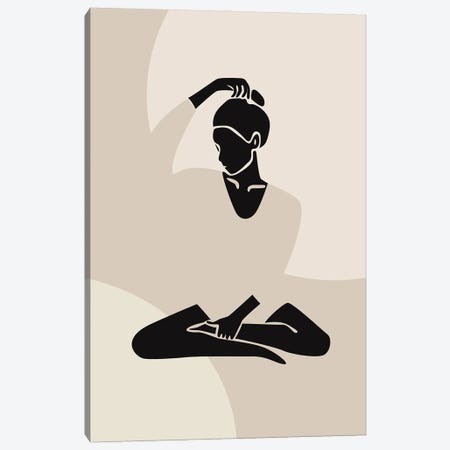 Yoga Girl Silhouette Canvas Print #TYC16} by Tysee Ciage Canvas Art Print