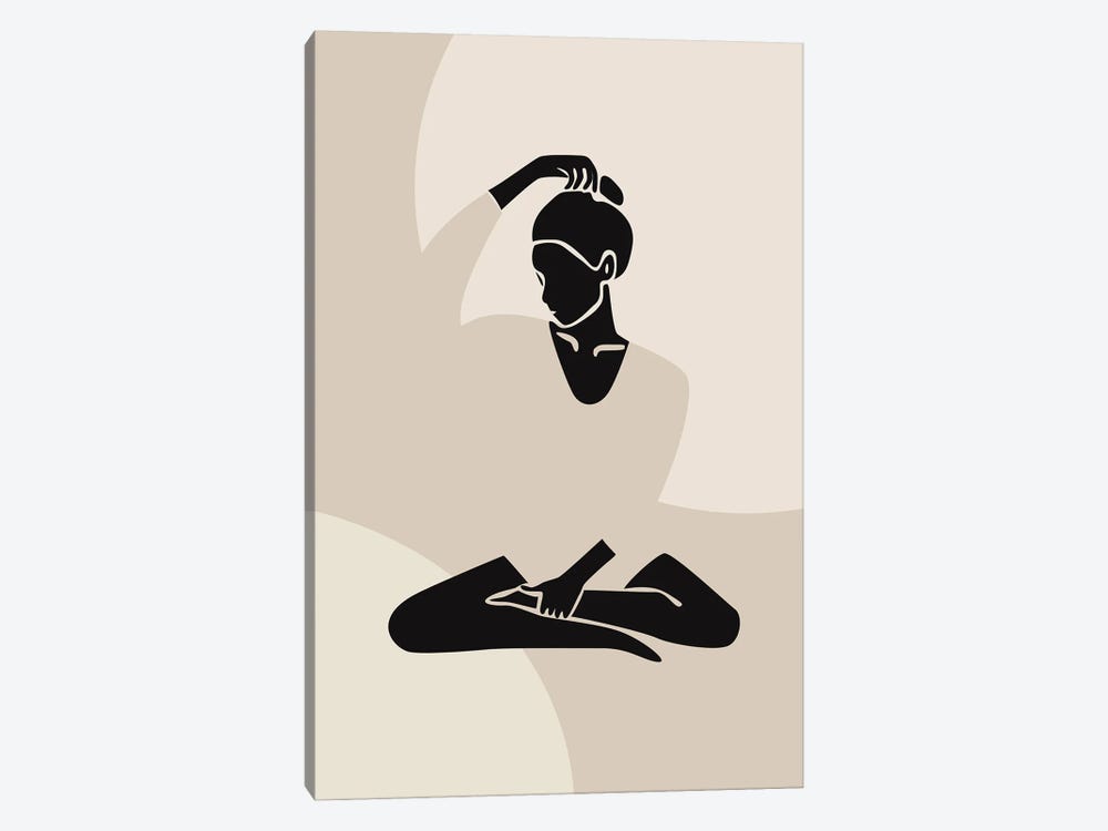 Yoga Girl Silhouette by Tysee Ciage 1-piece Canvas Artwork