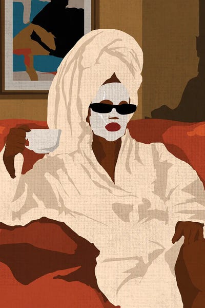 Cream Art - Canvas Prints: Selfcare Time by Tysee Ciage