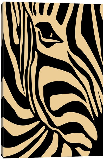 Zebra Print Canvas Art Print - Zebra Art