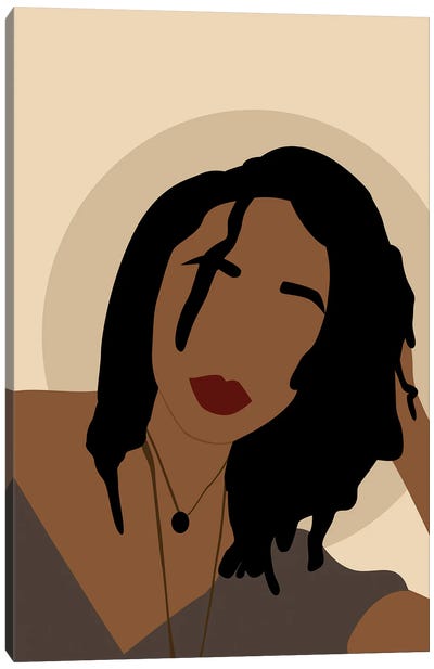 Black Girl With Dreads Canvas Art Print - Tysee Ciage