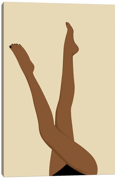 Black Girl Legs Canvas Art Print